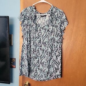 Floral Ruffle Sleeve Top